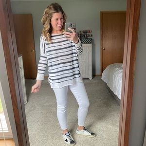 Navy and White Stripe Sweater